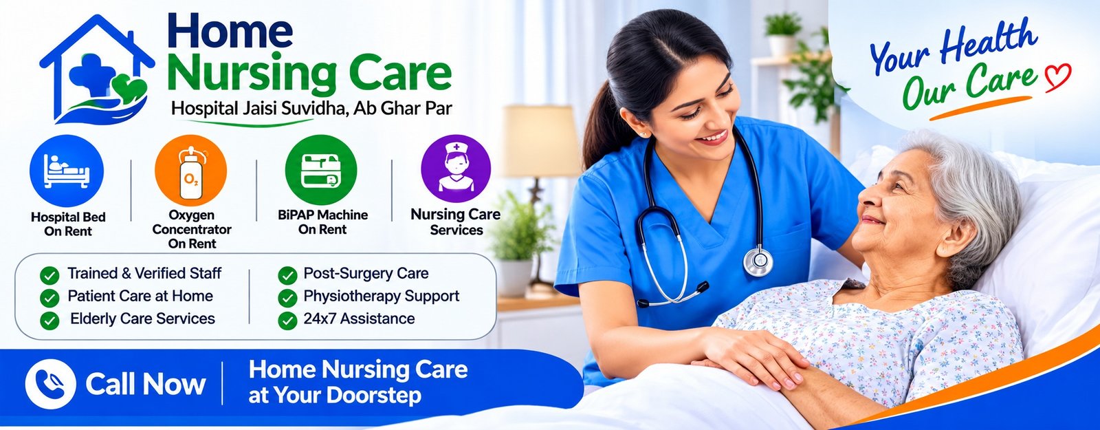 Home Nursing Care — Hospital Jaisi Suvidha, Ab Ghar Par